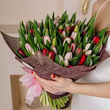 Букет 101 Тюльпан Микс Букет 101 Тюльпан Микс