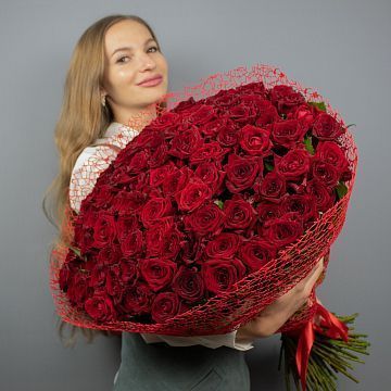 Букет 151 красная роза 60 см Букет 151 красная роза 60 см