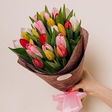 Букет 25 Тюльпанов микс Букет 25 Тюльпанов микс